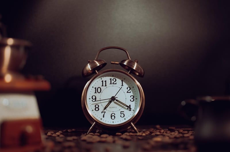Clock showing the concept of time