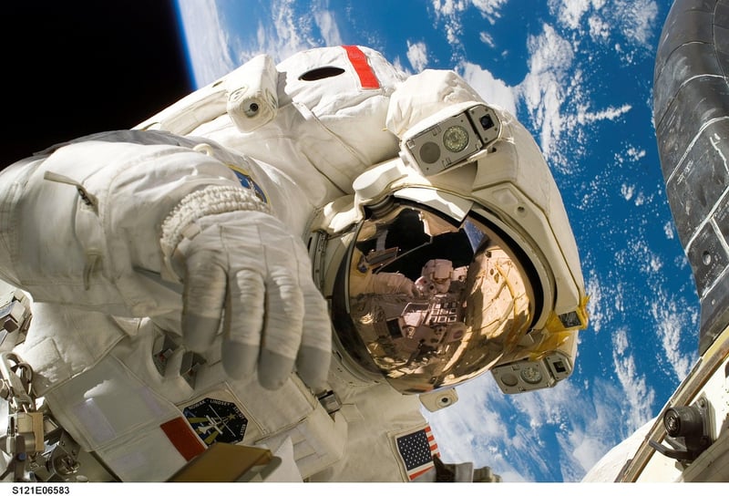 Illustration of a space-themed causal loop